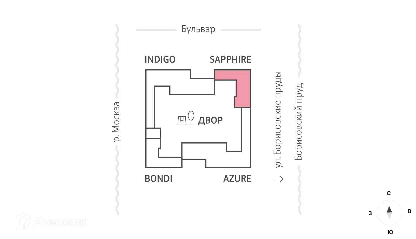 Планировка 4-комнатной квартиры 103.3 м² в ЖК "WAVE" (Вейв), г. Москва — фото 4