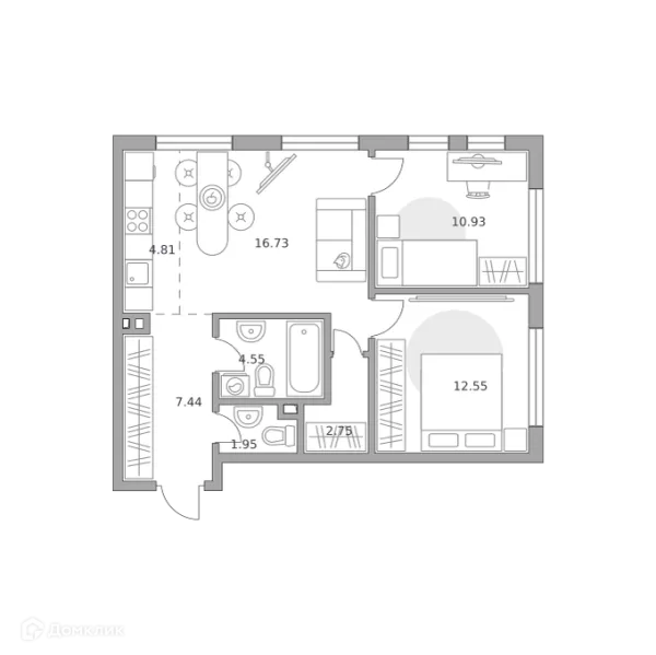 Планировка 3 комн. в ЖК BeLuck Коломенское (БеЛук Коломенское)