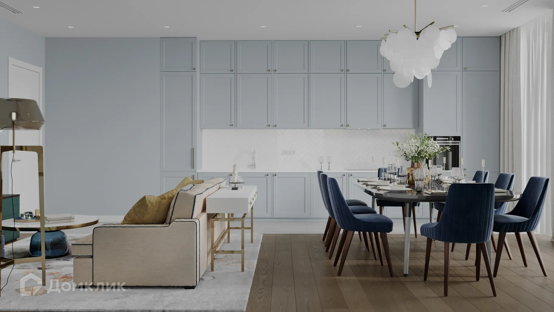 Планировка 3-комнатной квартиры 117.77 м² в СберСити - квартал В21, г. Москва — фото 7