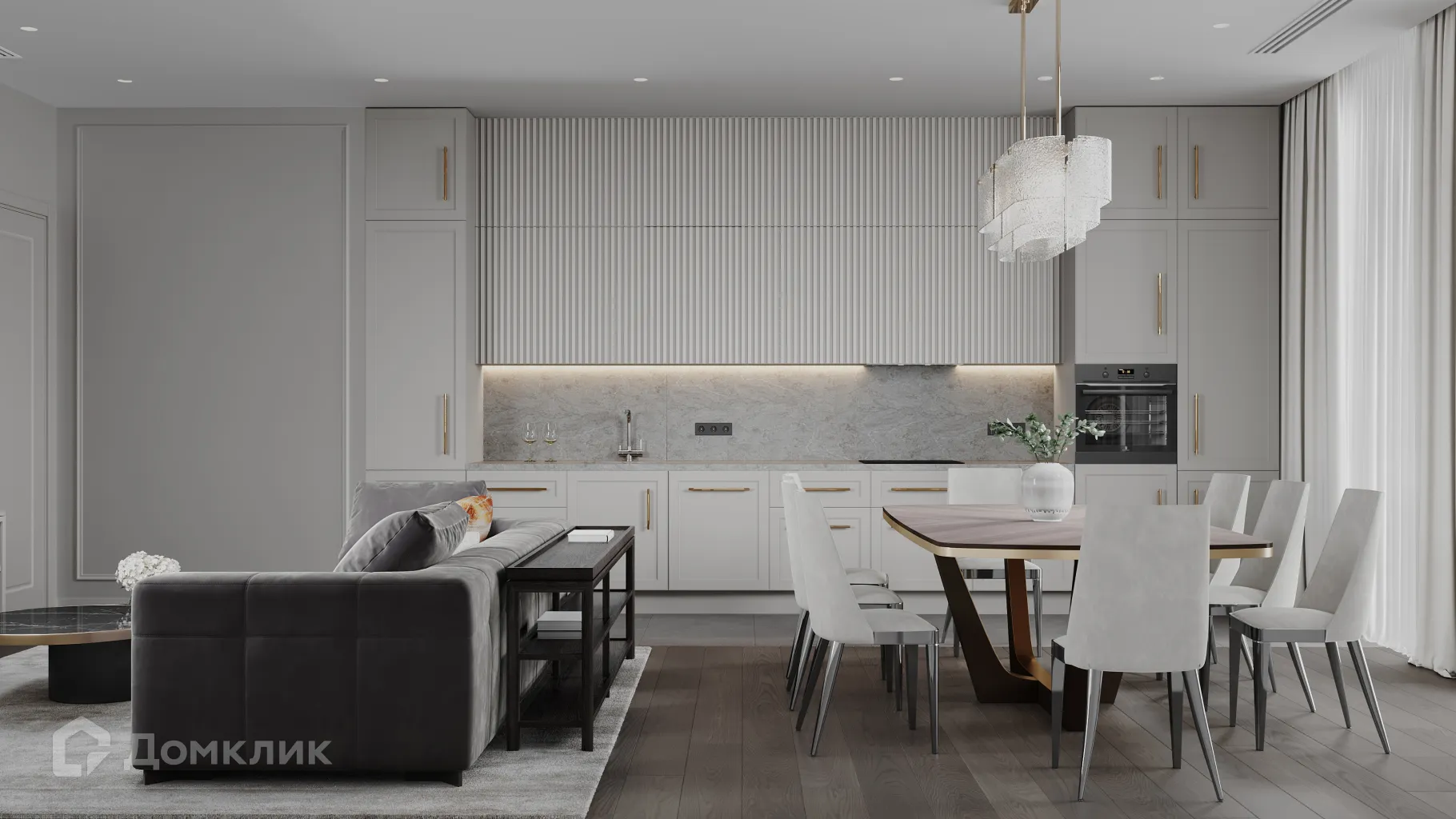 Планировка 3-комнатной квартиры 117.77 м² в СберСити - квартал В21, г. Москва — фото 8