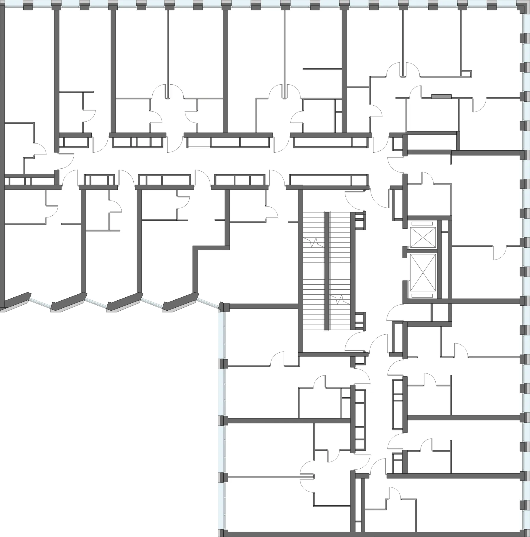 Планировка 3-комнатной квартиры 75.59 м² в ЖК Дом на набережной INSIDER (Дом на набережной ИНСАЙДЕР), г. Москва — фото 2
