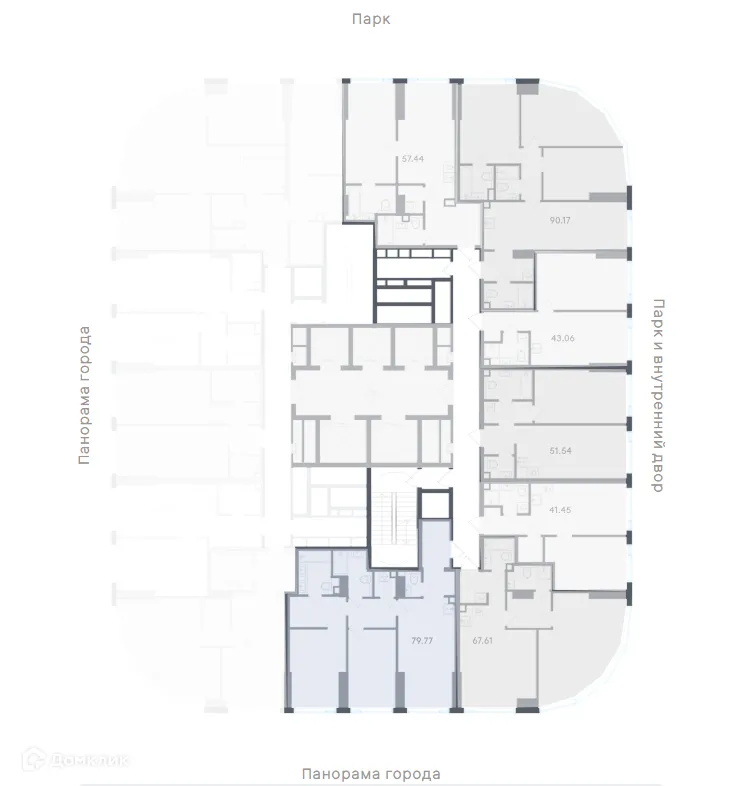 Планировка 2-комнатной квартиры 79.77 м² в Солос, г. Москва — фото 2