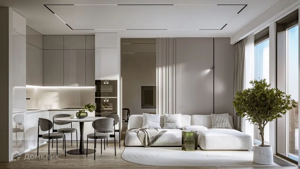 Планировка 1-комнатной квартиры 51.4 м² в ЖК "Дом 56", г. Москва — фото 10