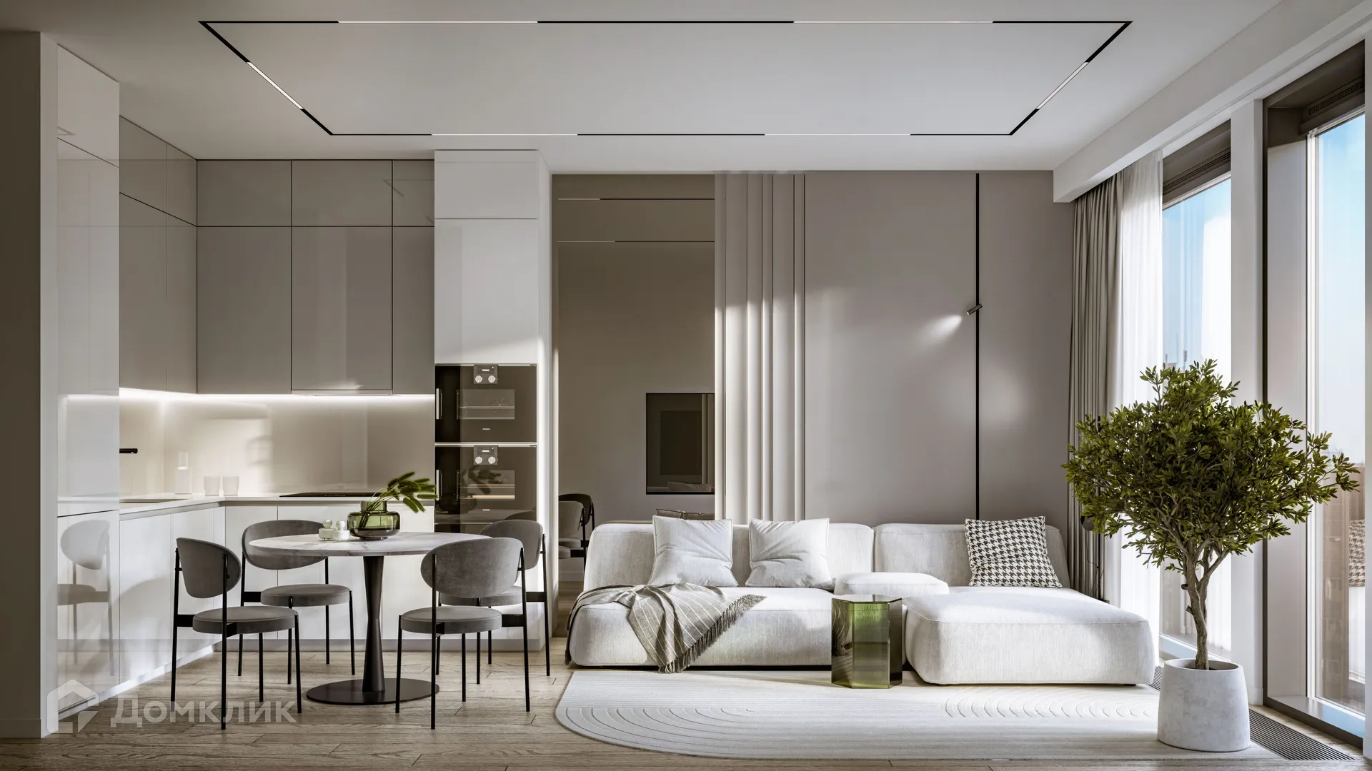 Планировка 1-комнатной квартиры 51.4 м² в ЖК "Дом 56", г. Москва — фото 11