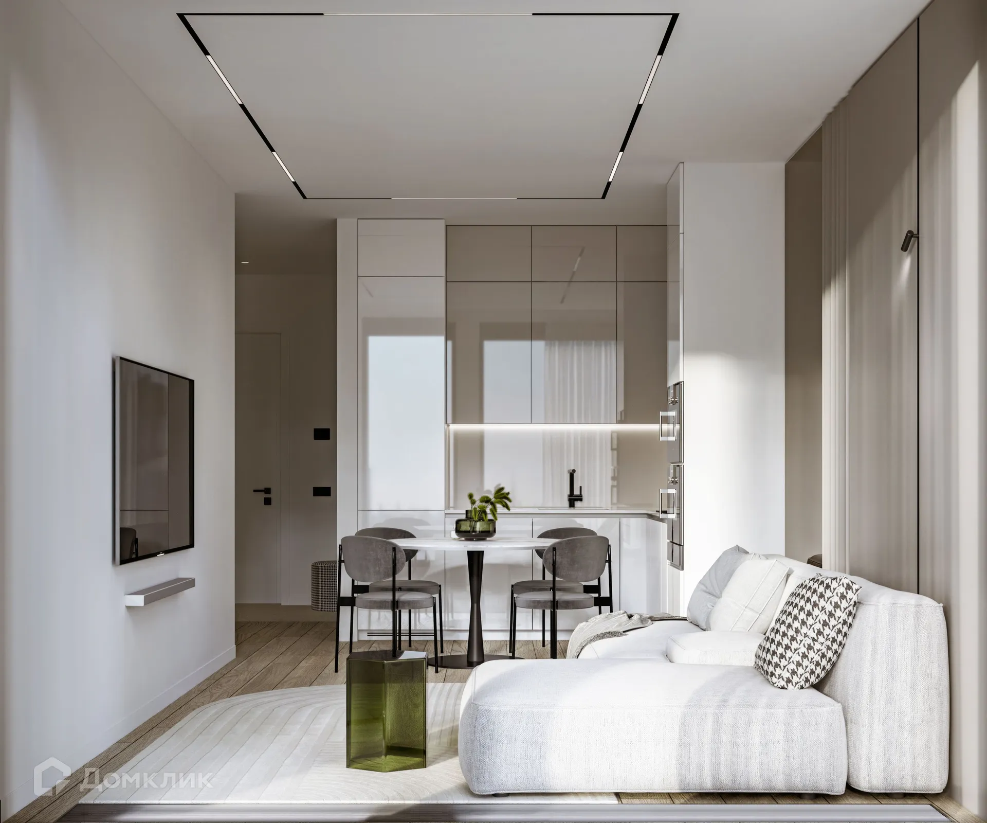 Планировка 1-комнатной квартиры 51.4 м² в ЖК "Дом 56", г. Москва — фото 12