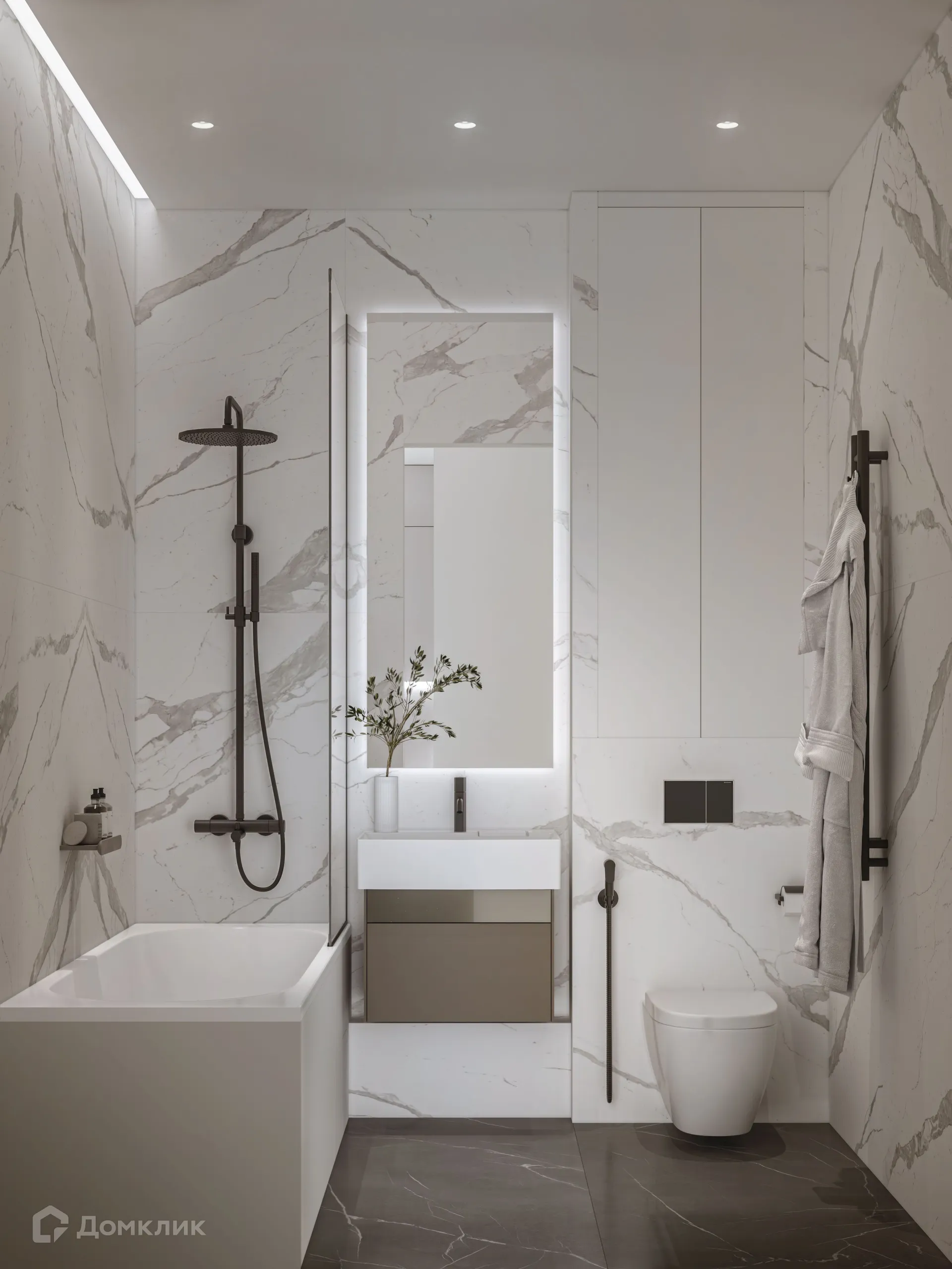 Планировка 1-комнатной квартиры 51.4 м² в ЖК "Дом 56", г. Москва — фото 16