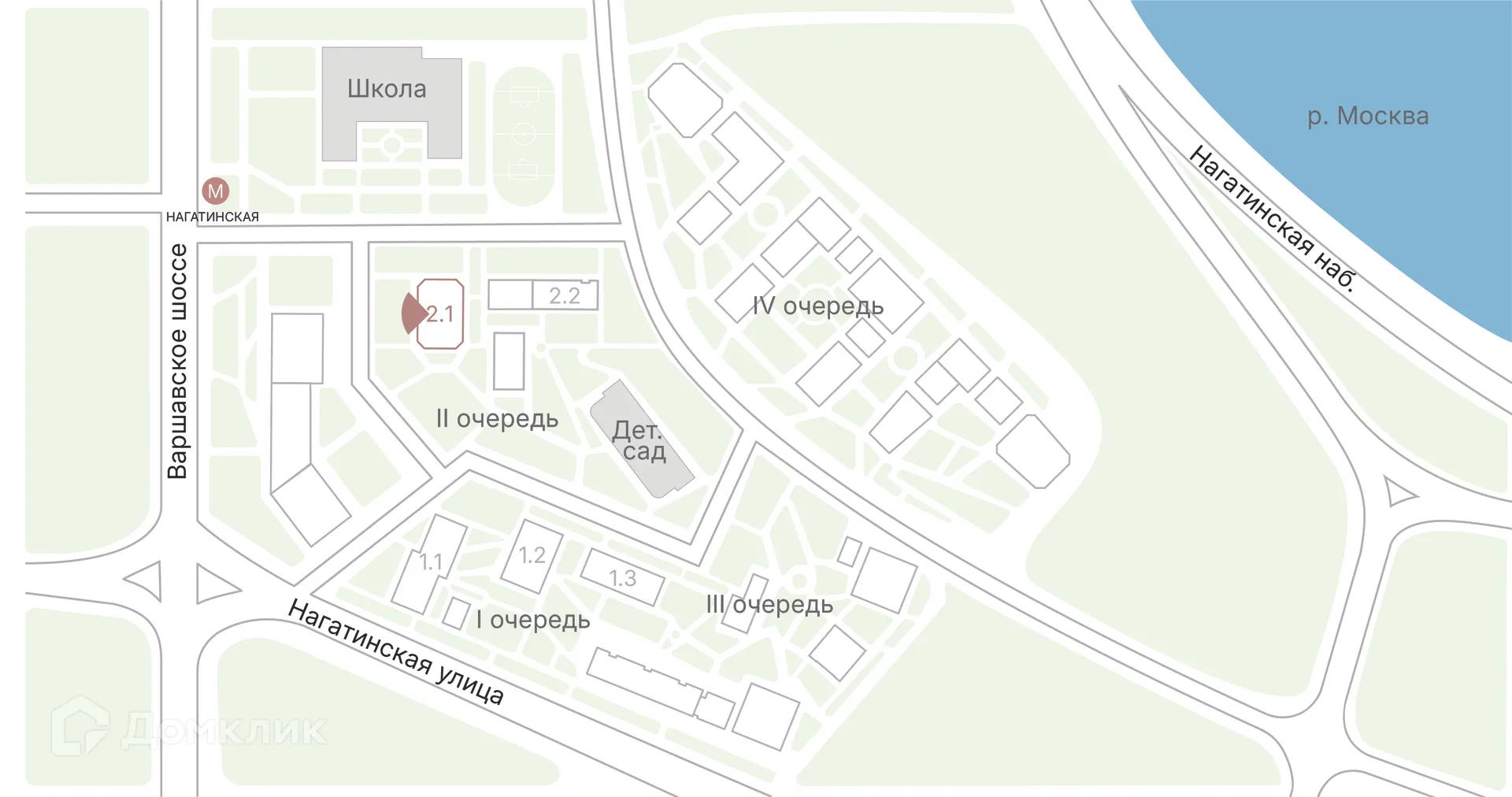 Планировка 1-комнатной квартиры 49.6 м² в ЖК «1-й Нагатинский», г. Москва — фото 2
