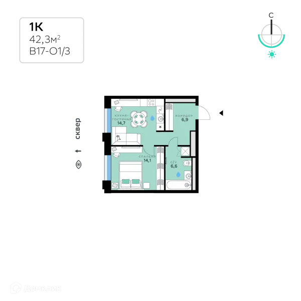 Квартира в СберСити - квартал В17