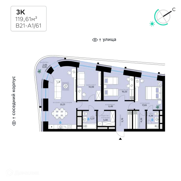 Квартира в СберСити - квартал В21