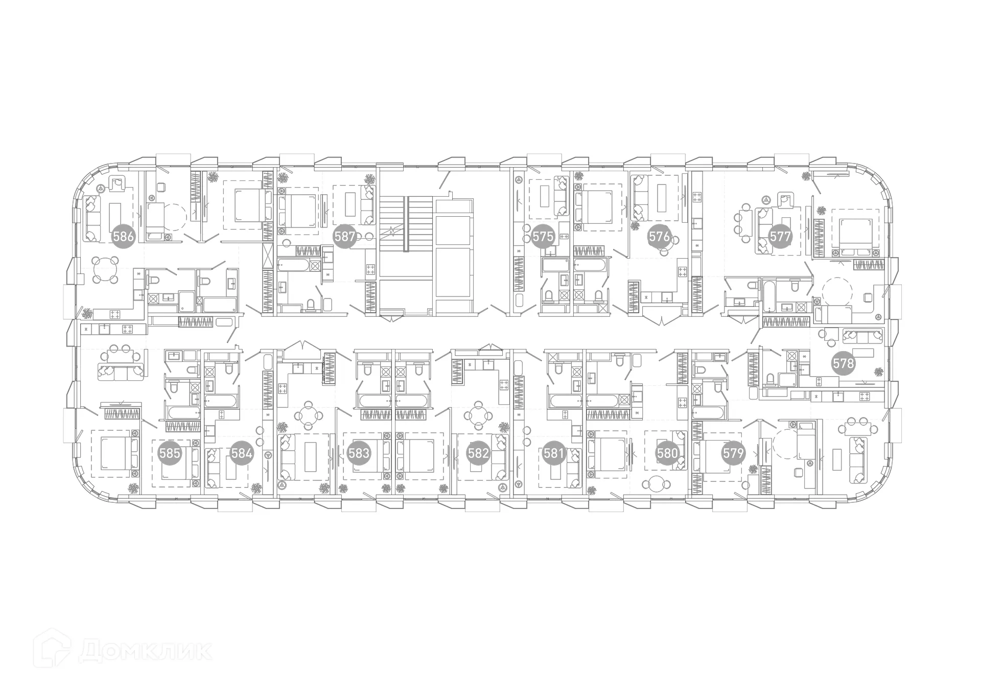 Планировка 2-комнатной квартиры 41 м² в ЖК UNO Соколиная гора, г. Москва — фото 3