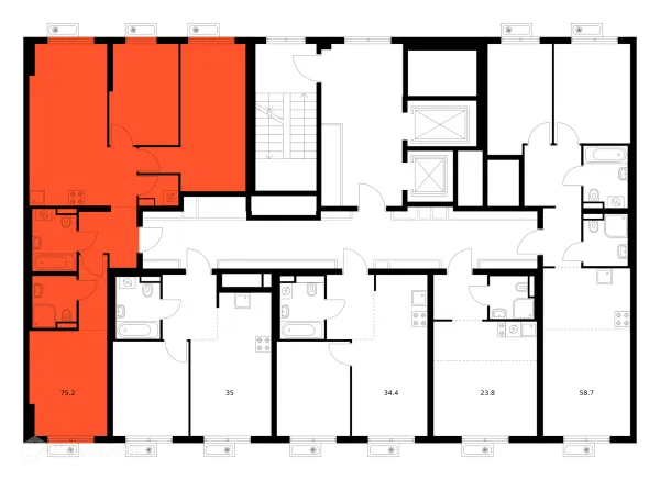 Планировка 3 комн. в «Митинский лес»