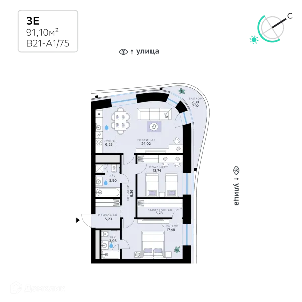 Квартира в СберСити - квартал В21