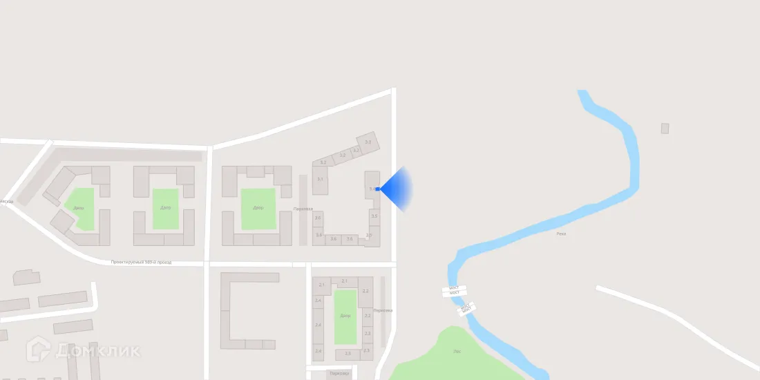 Планировка 1-комнатной квартиры 35.26 м² в «Квартал Мит», г. Москва — фото 3