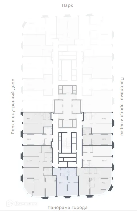 Планировка 1-комнатной квартиры 51.44 м² в Солос, г. Москва — фото 2