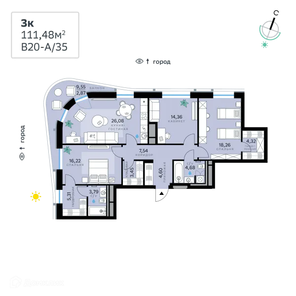 Квартира в СберСити - квартал В20