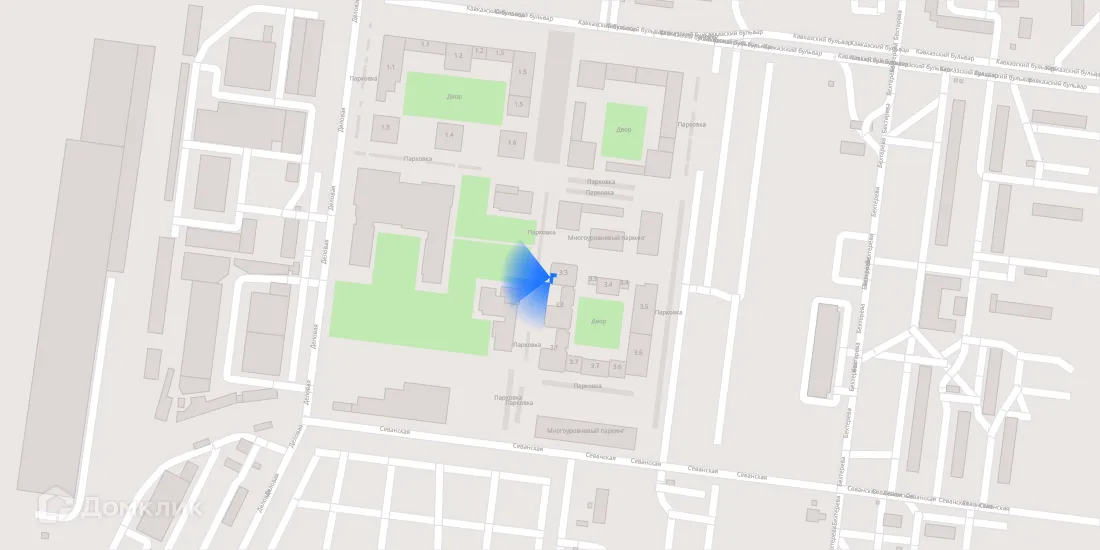 Планировка 1-комнатной квартиры 42.8 м² в ЖК Кавказский бульвар 51, г. Москва — фото 4