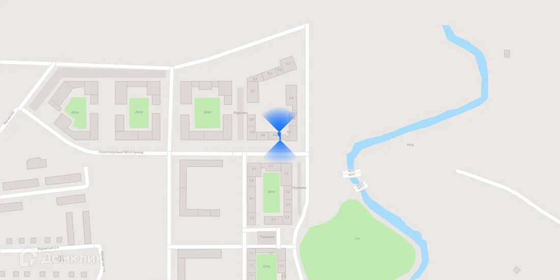 Планировка 2-комнатной квартиры 68.46 м² в «Квартал Мит», г. Москва — фото 3