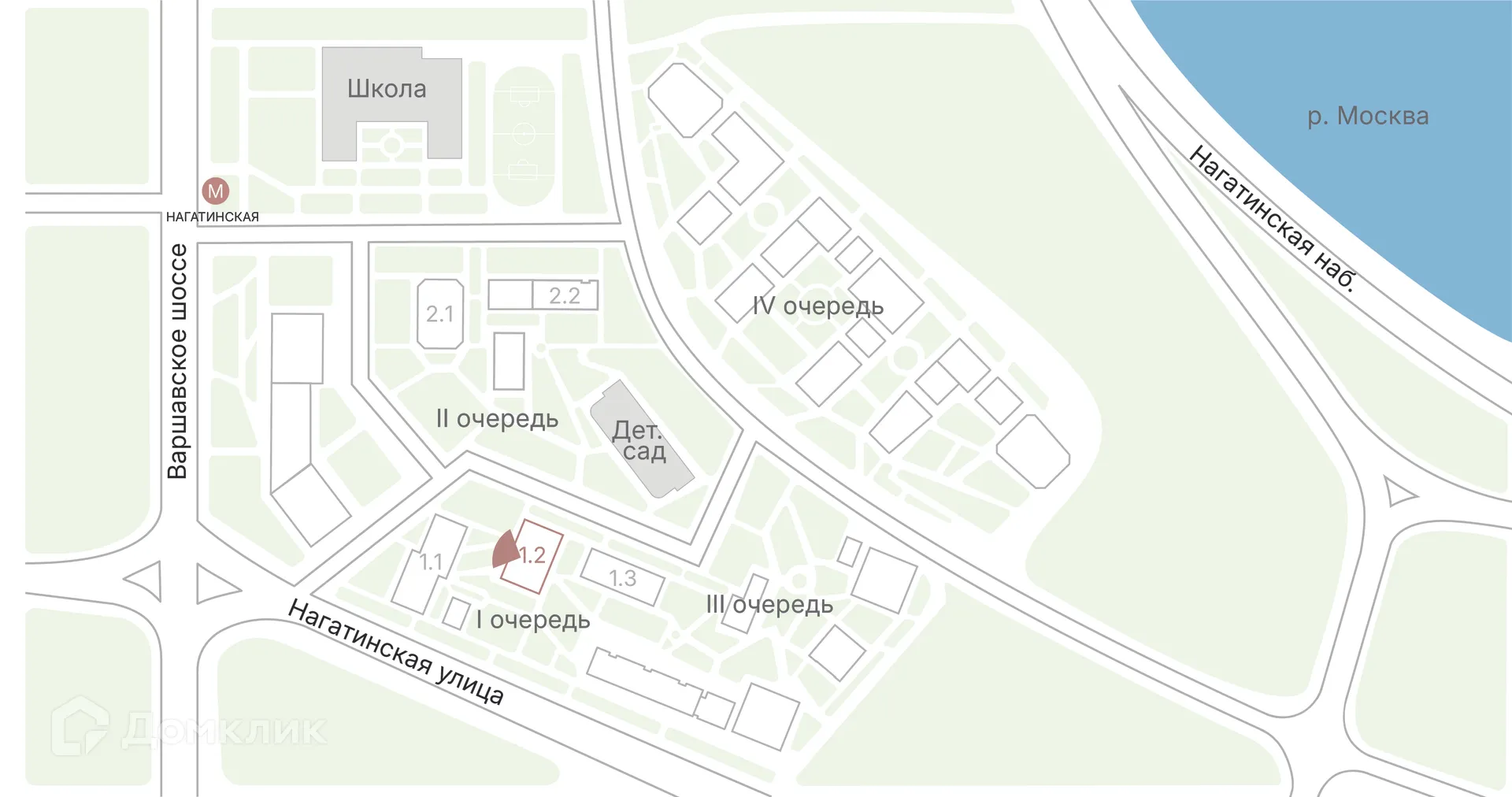 Планировка 1-комнатной квартиры 47.23 м² в ЖК «1-й Нагатинский», г. Москва — фото 2