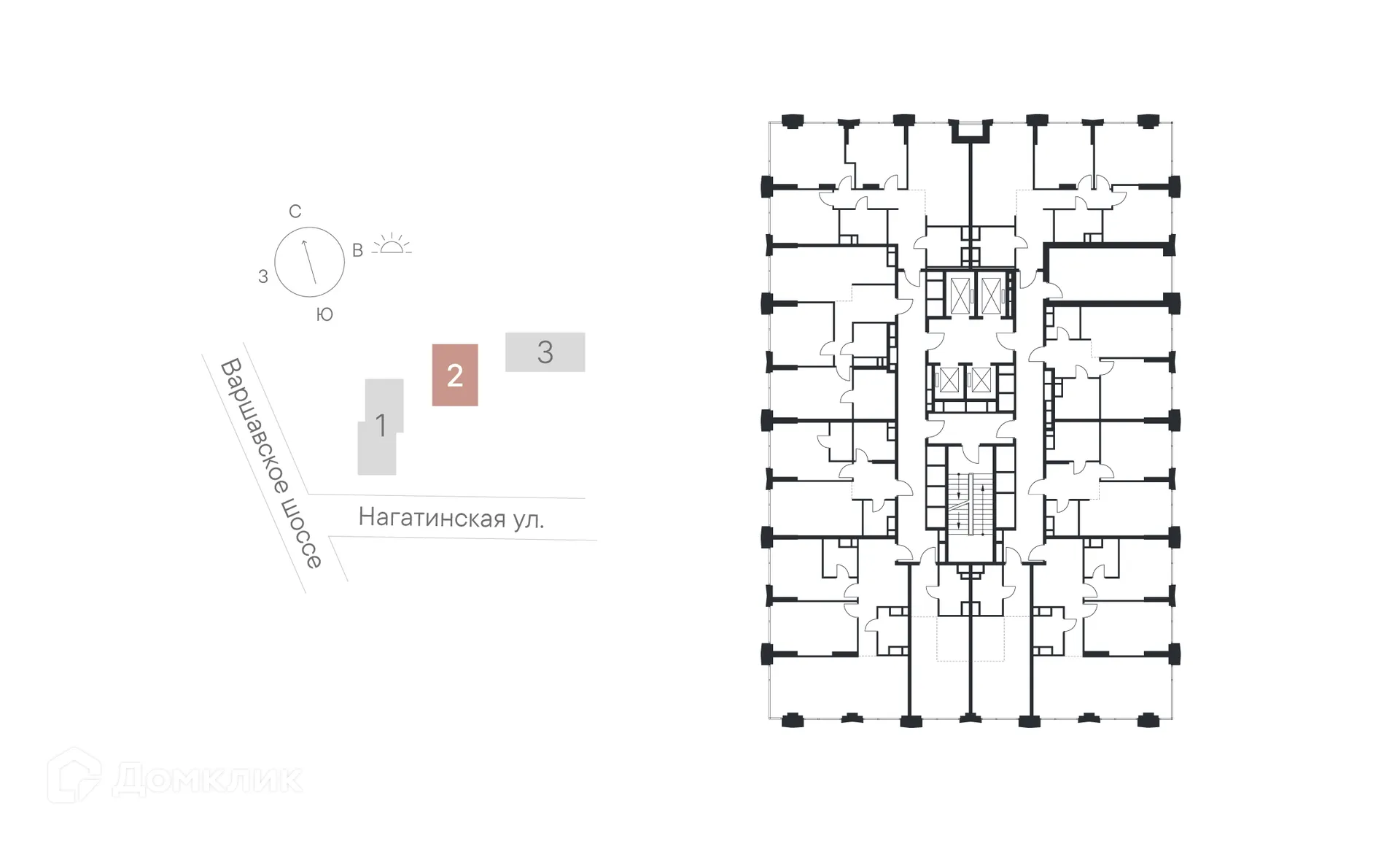 Планировка 1-комнатной квартиры 47.23 м² в ЖК «1-й Нагатинский», г. Москва — фото 3