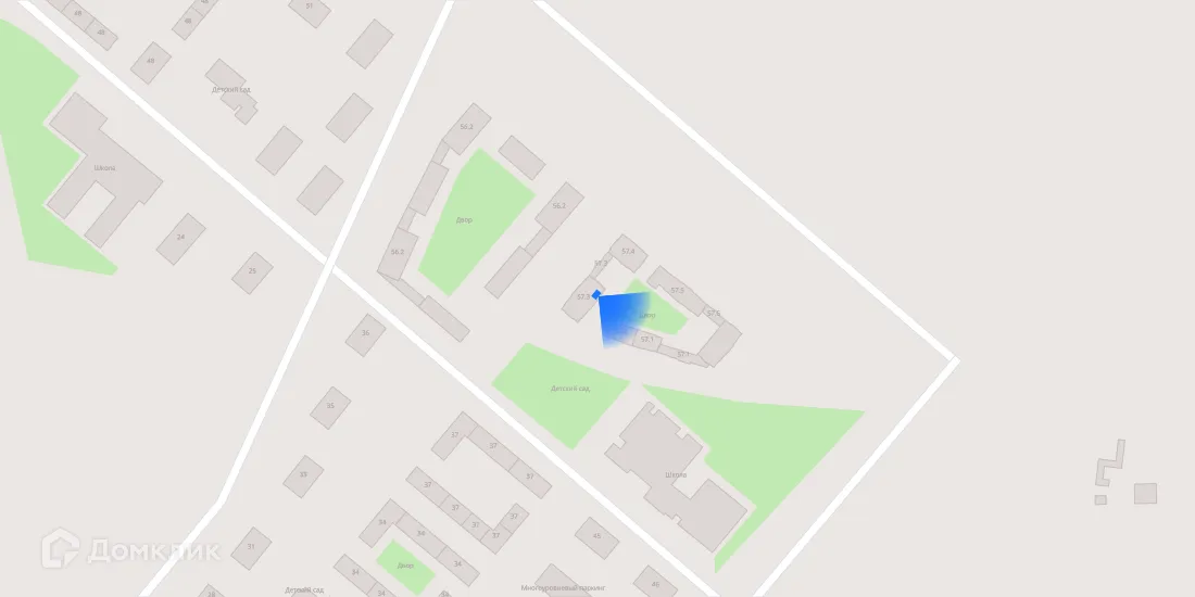 Планировка 2-комнатной квартиры 50.8 м² в ЖК Саларьево парк, г. Москва — фото 3