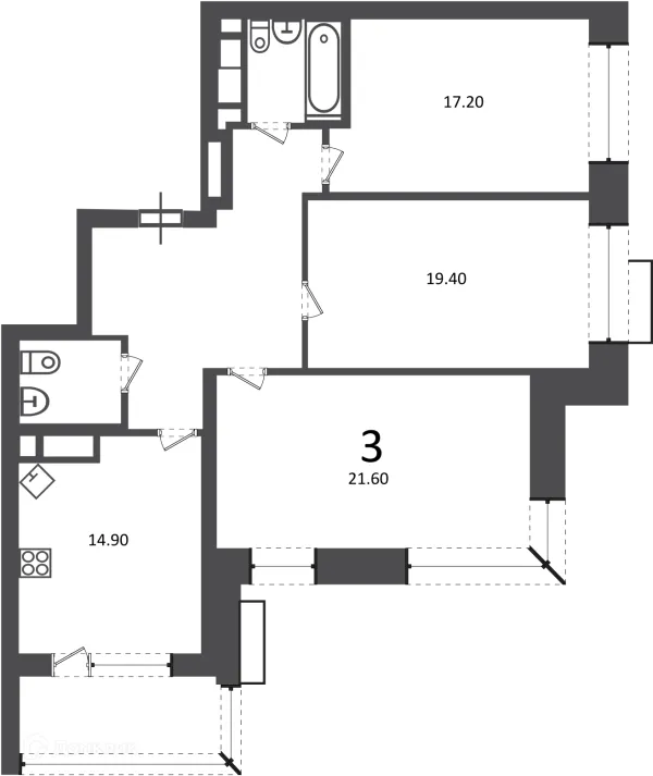 Квартира в Клинская ул., д. 2А (Московские кварталы)