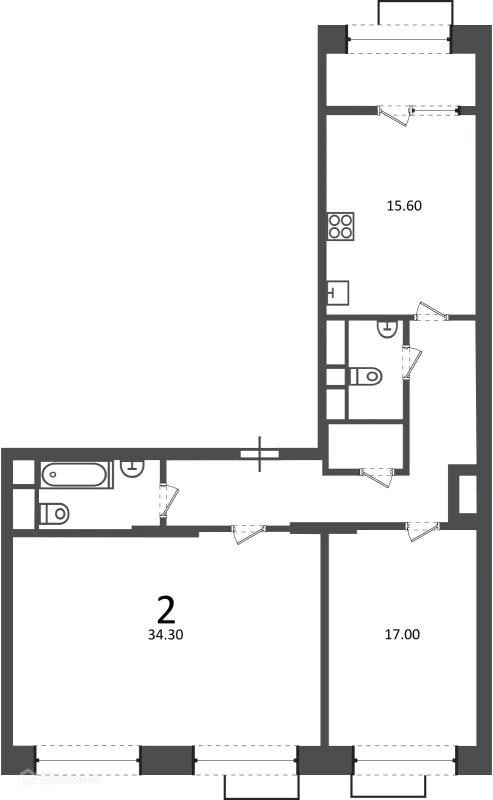 Квартира в Клинская ул., д. 2А (Московские кварталы)