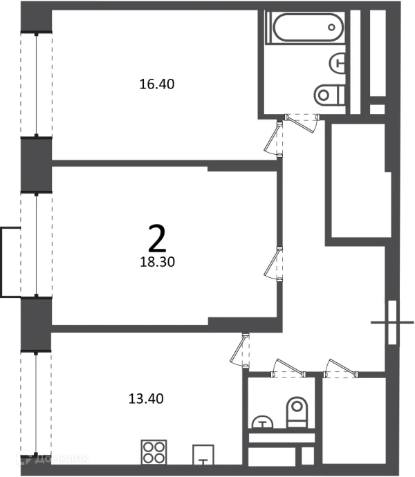 Квартира в Клинская ул., д. 2А (Московские кварталы)