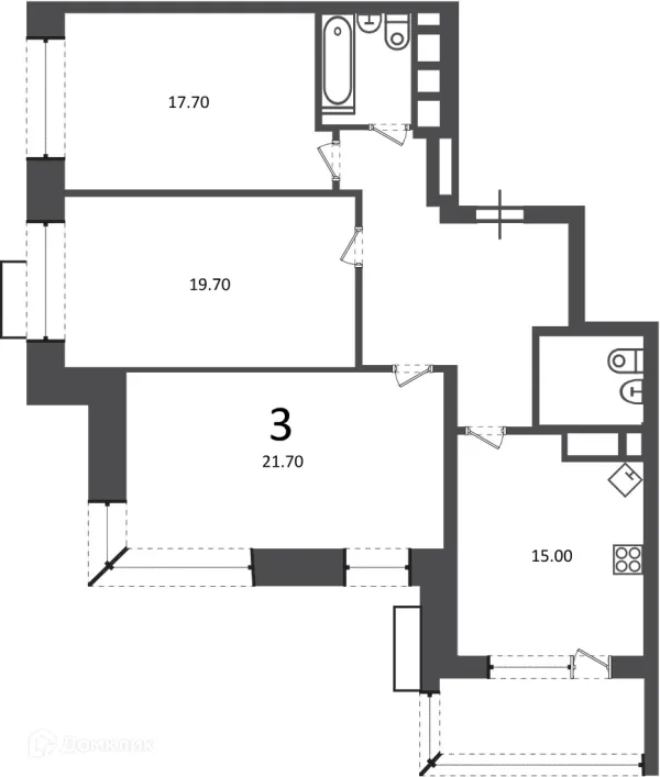 Квартира в Клинская ул., д. 2А (Московские кварталы)