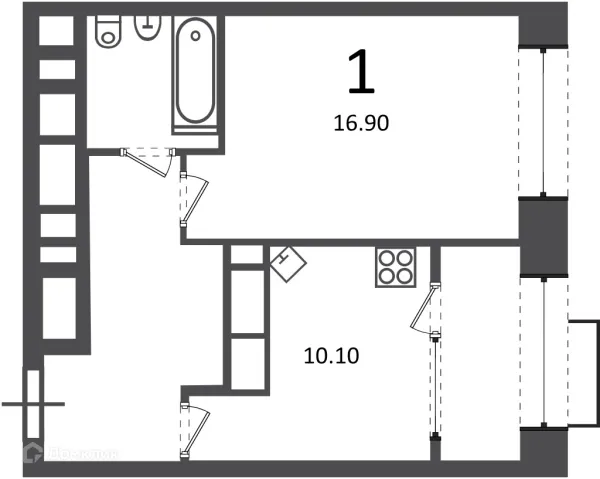 Квартира в Клинская ул., д. 2А (Московские кварталы)