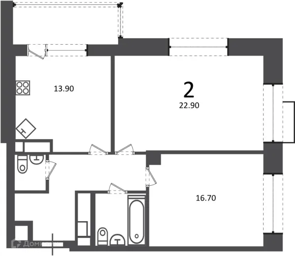 Квартира в Клинская ул., д. 2А (Московские кварталы)