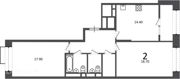 Квартира в Клинская ул., д. 2А (Московские кварталы)