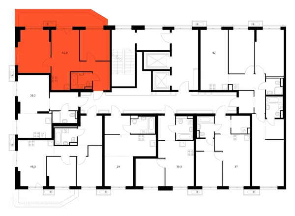 2 комн. в ЖК Зелёный парк