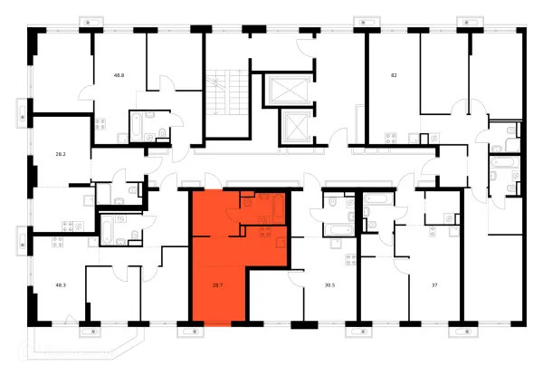 Студия в ЖК Зелёный парк