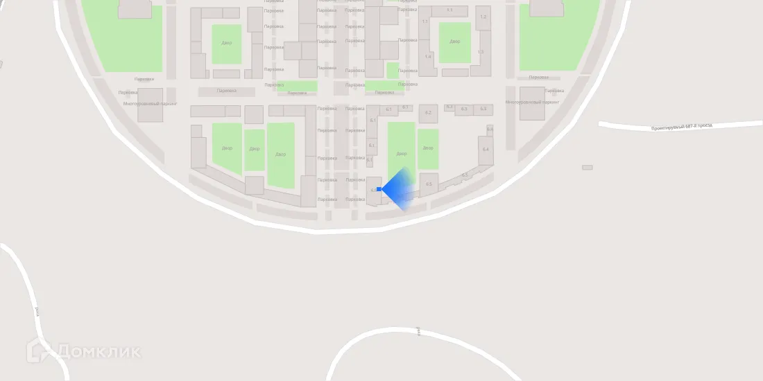 Планировка 1-комнатной квартиры 40.8 м² в ЖК Зелёный парк, г. Москва — фото 4