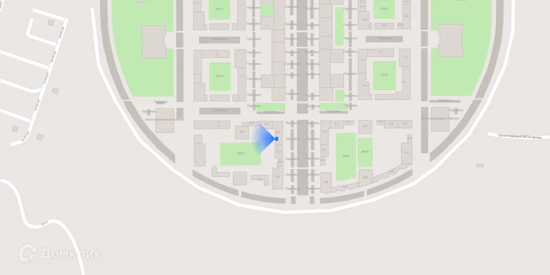 Планировка 2-комнатной квартиры 49.6 м² в ЖК Зелёный парк, г. Москва — фото 3