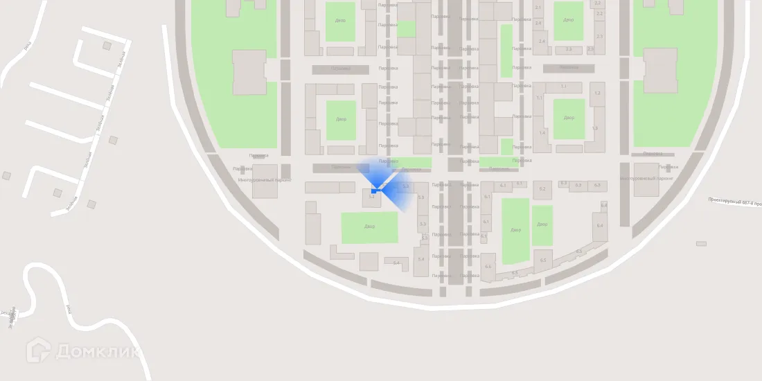 Планировка 3-комнатной квартиры 66.2 м² в ЖК Зелёный парк, г. Москва — фото 3