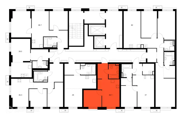 1 комн. в ЖК Зелёный парк