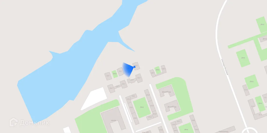 Планировка 2-комнатной квартиры 58.1 м² в «Бунинская набережная», г. Москва — фото 3