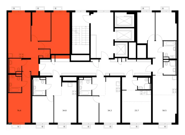Планировка 3 комн. в «Митинский лес»