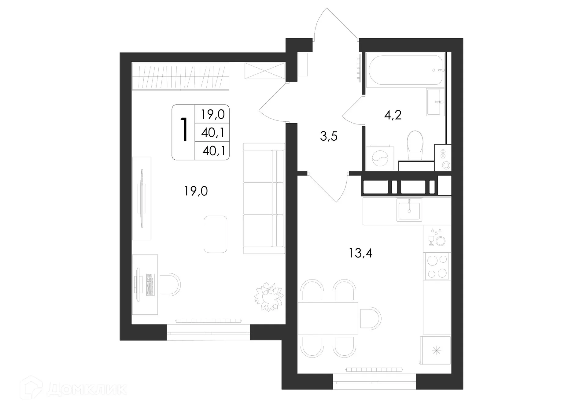 Фото квартиры в ЖК Яблоневые сады