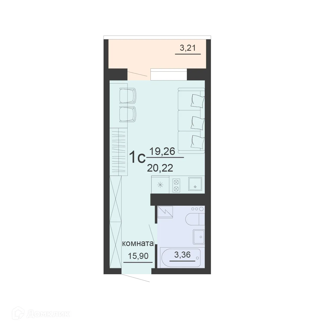 Фото квартиры в ЖК ЖД Чехов