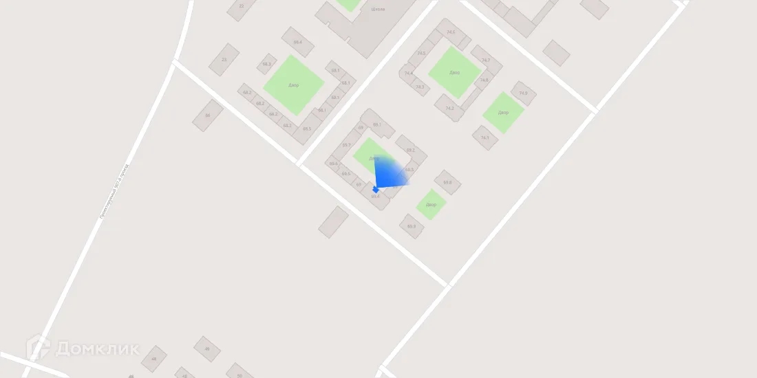 Планировка 2-комнатной квартиры 61.3 м² в ЖК Саларьево парк, г. Москва — фото 3