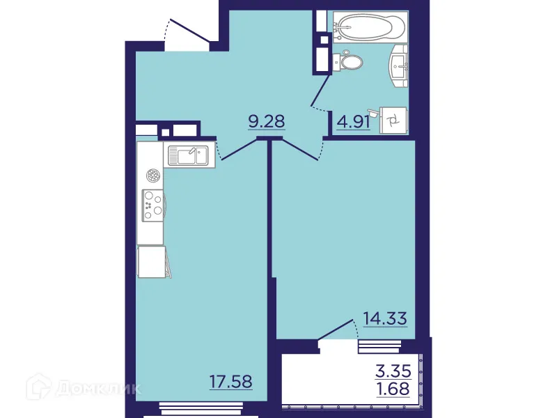 Фото квартиры в ЖК Городские Сады