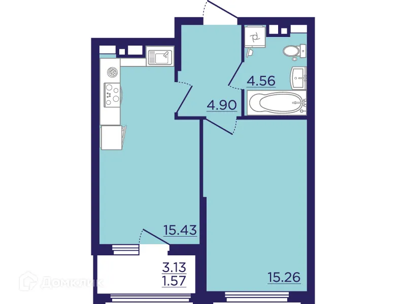 Фото квартиры в ЖК Городские Сады