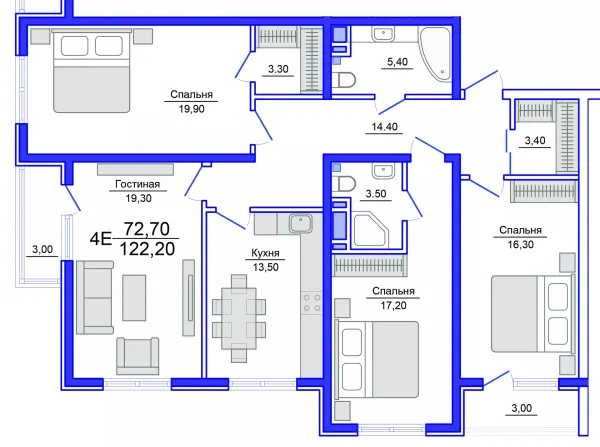 Квартира в Аквамарин