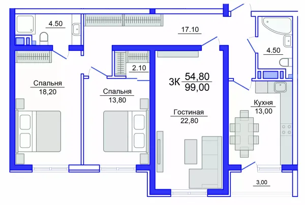Квартира в Аквамарин