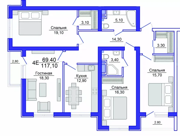 Квартира в Аквамарин