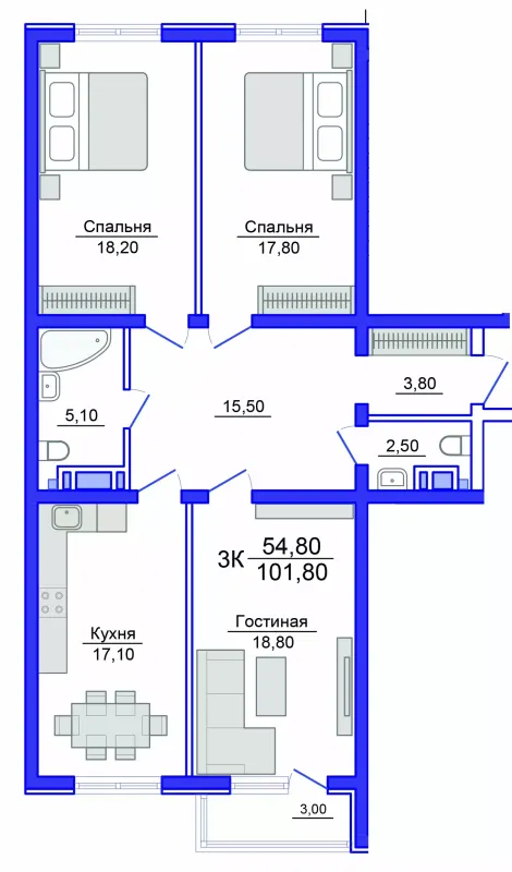 Квартира в Аквамарин