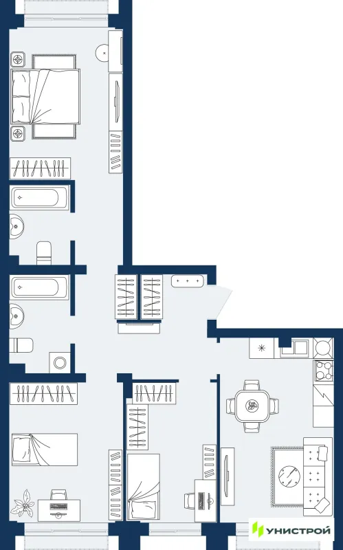 Квартира в ЖК ГРАНД БЕРЕГ