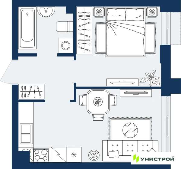 Квартира в ЖК ГРАНД БЕРЕГ